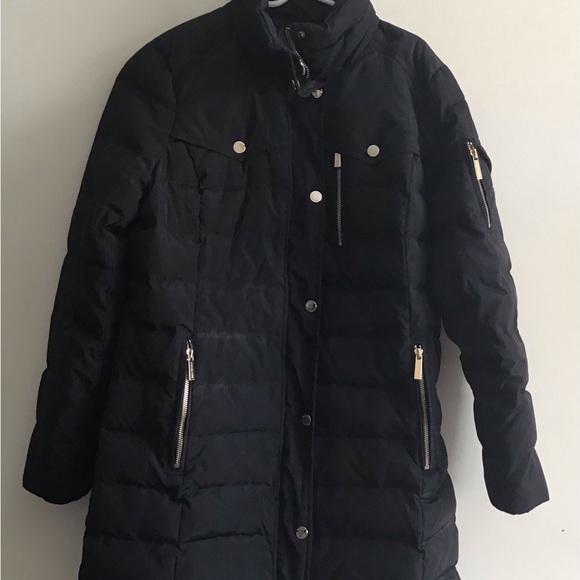 Women Winter jacket MK logo zipper pull, pocket snaps and metallic arm charm. - Picture 1 of 4